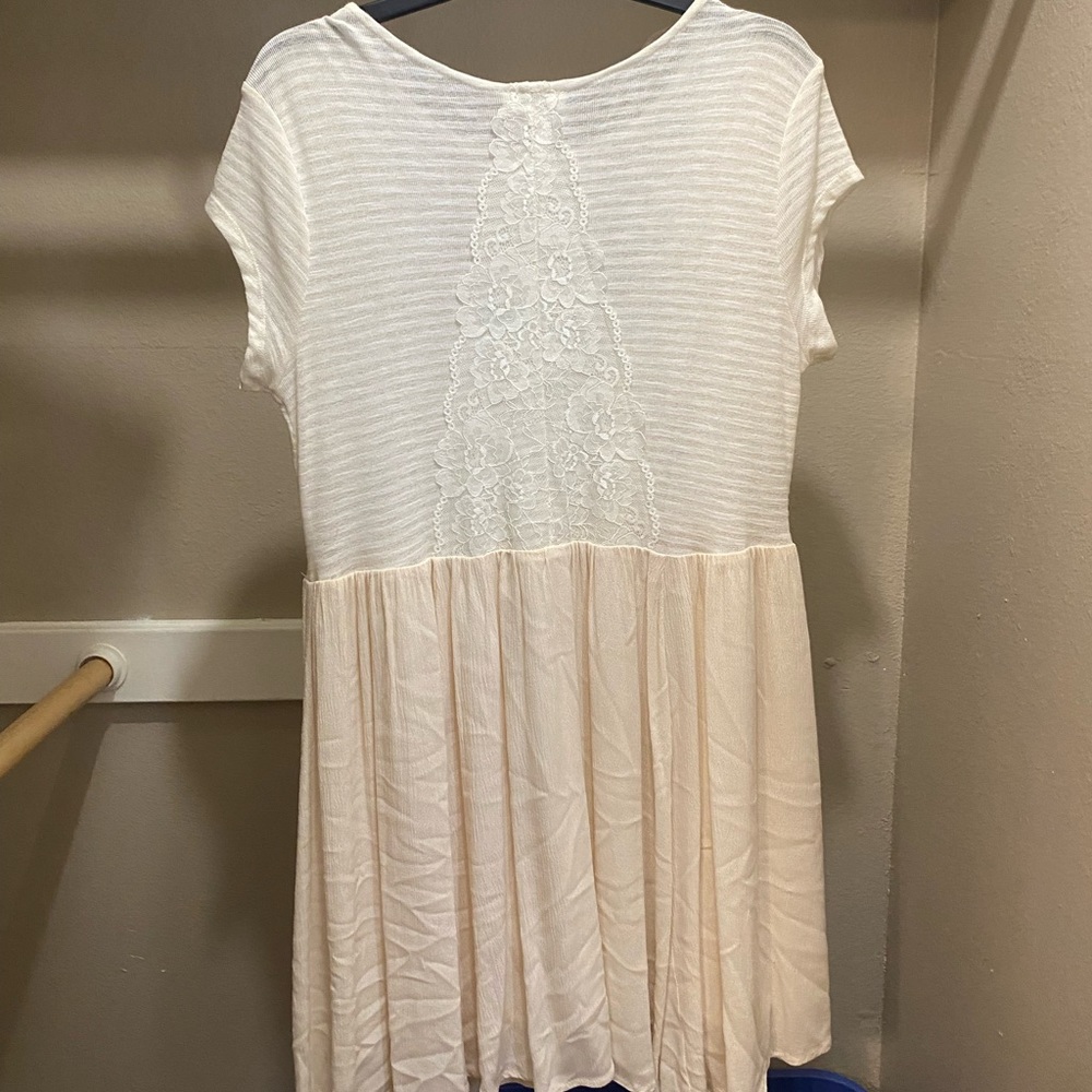Large white boho dress